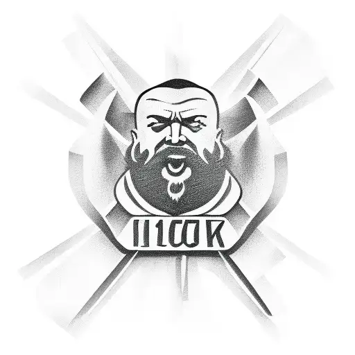 sickle and hammer communist tattoo design idea