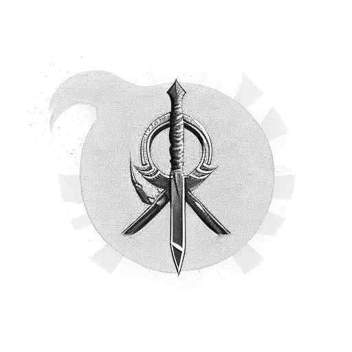 sickle and hammer communist tattoo design idea