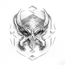 sickle and hammer tattoo design idea