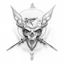 sickle and hammer tattoo design idea