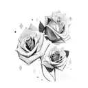 A sketch-style design featuring hood elements like roses and a hustler quote tattoo design idea