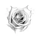 A sketch-style design featuring hood elements like roses and a hustler quote tattoo design idea