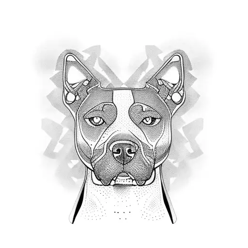 staffy tattoo design idea