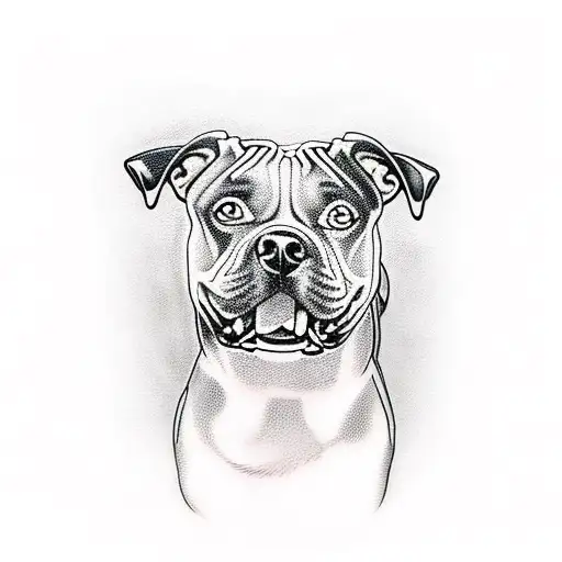 staffy tattoo design idea