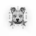 staffy tattoo design idea