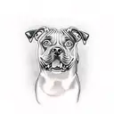 staffy tattoo design idea