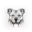 staffy tattoo design idea