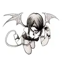 devilfruit with bite taken tattoo design idea