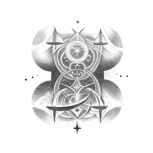 A celestial symphony: A tattoo that combines elements of music and astronomy, featuring a constellation shaped like a musical note. tattoo design idea