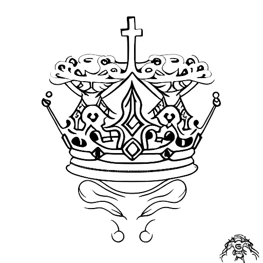 hades crown tattoo design idea