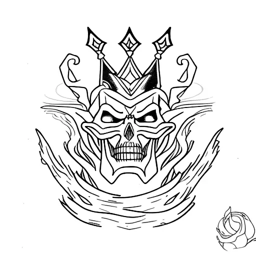 hades crown tattoo design idea