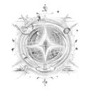 A celestial symphony: A tattoo that combines elements of music and astronomy, featuring a constellation shaped like a musical note. tattoo design idea