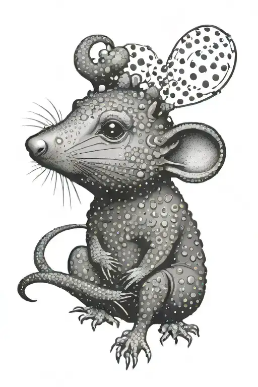 zodicac rat cute tattoo design idea