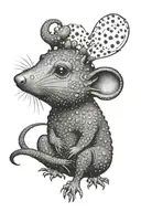 zodicac rat cute tattoo design idea