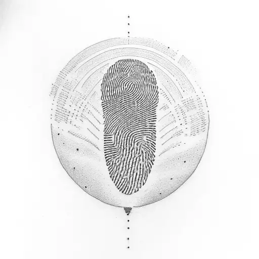 fingerprint  of son  tattoo design idea