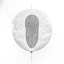 fingerprint  of son  tattoo design idea