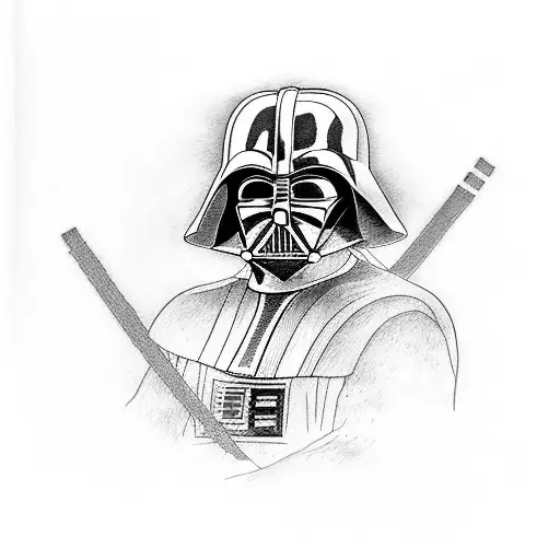 darth vader vs anakin tattoo design idea