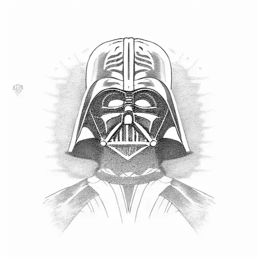 darth vader vs anakin tattoo design idea