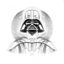 darth vader vs anakin tattoo design idea