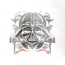 darth vader vs anakin tattoo design idea