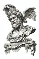 GREEK ROMAN GOD STATUE BUST TATTOO DESIGN OF A tattoo design idea