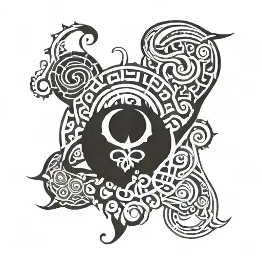 Children names incorporated tattoo design idea