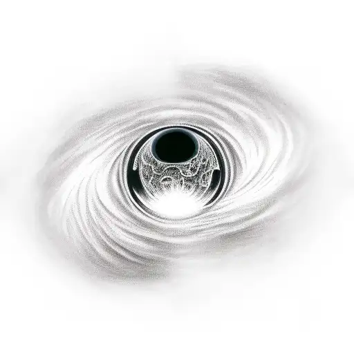 black hole tattoo design idea