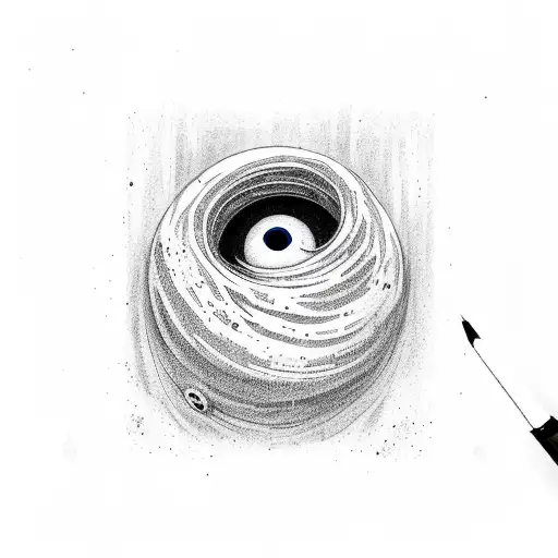 black hole tattoo design idea