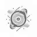 black hole tattoo design idea