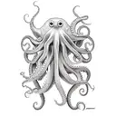 flapjack octopus  tattoo design idea