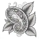 Kidney bean  tattoo design idea