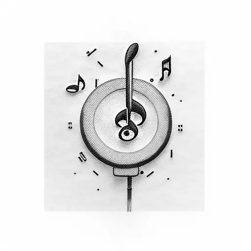 Music bar tattoo design idea