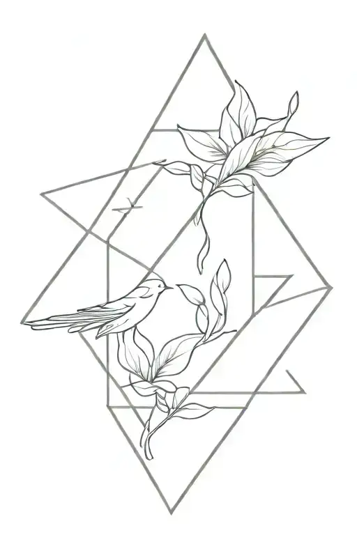 Andrea with pink two winds tattoo design idea