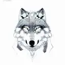 half wolf and half demon tattoo design idea