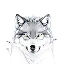 half wolf and half demon tattoo design idea