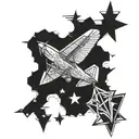 china burma india ww2 aircraft stars tattoo design idea