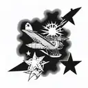 china burma india ww2 aircraft stars tattoo design idea