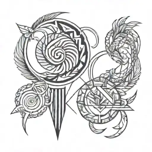 Virgo Leo and Scorpio tattoo design idea