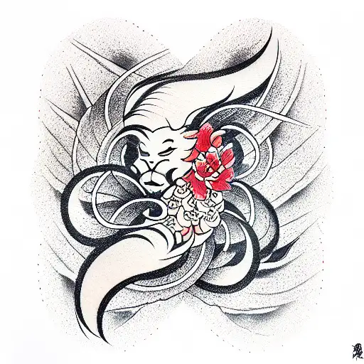 different emotions in 1 tattoo design idea