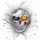diffent emotions in 1 tattoo design idea