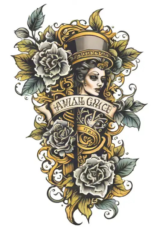 amazing grace forearm sleeve tattoo design tattoo design idea