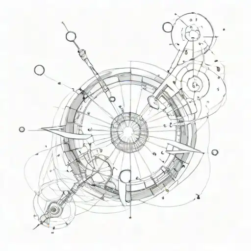 Sleeve tattoo representing spacetime curvature due to massive object, e.g. black hole with accretion disk.  tattoo design idea