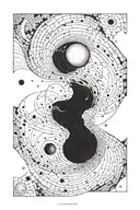 Sleeve tattoo representing spacetime curvature due to massive object, e.g. black hole with accretion disk.  tattoo design idea