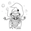 cartoon ghost tattoo design idea