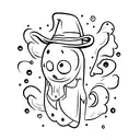 cartoon ghost tattoo design idea