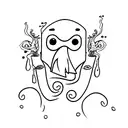 cartoon ghost tattoo design idea