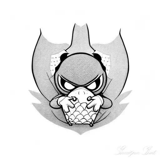 Spiderman and Stitch cute style tattoo design idea