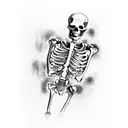 skeleton dancing in the rain tattoo design idea