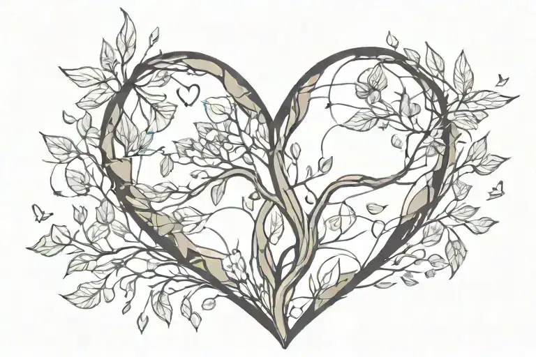 Broken Heart, Self Journey, and Freedom tattoo design idea