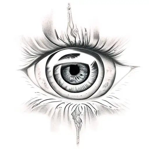 eye dragon tattoo design idea